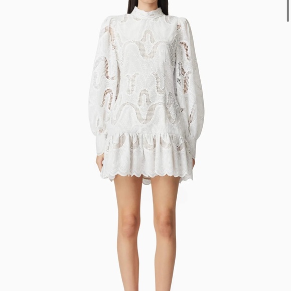 Elliatt Dresses & Skirts - Elliatt White Lace Long Sleeve Dress Eliza dress